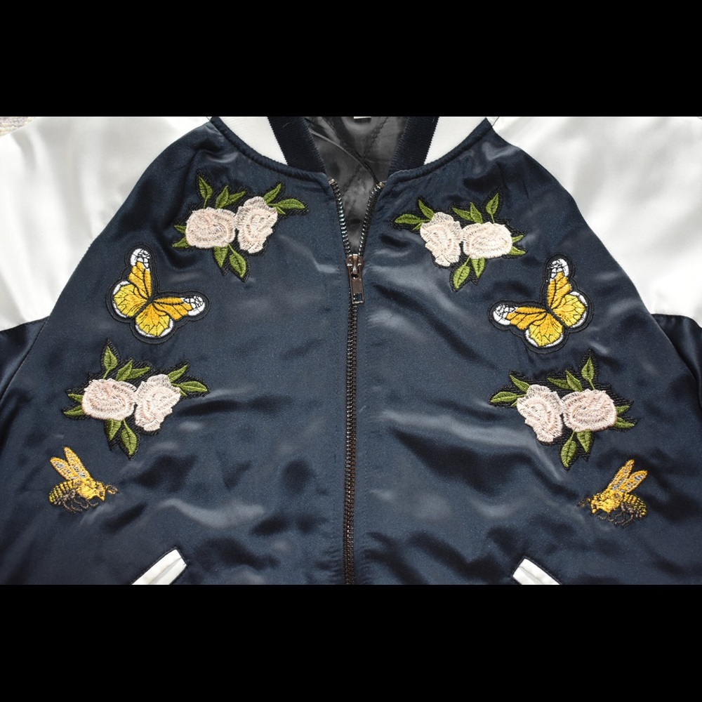 Floral Bomber Jacket - image 2